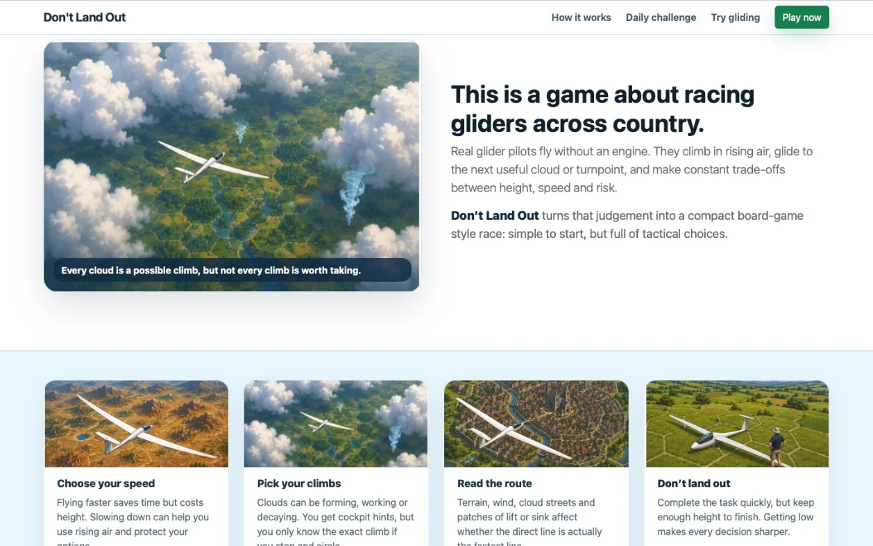 Don't Land Out website